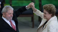 Bývalý brazilský prezident Luiz Inác Lula da Silva a souasná hlava státu Dilma...