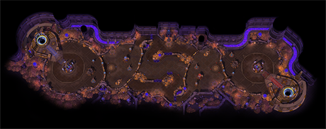 Mapa Lost Cavern v Heroes of the Storm