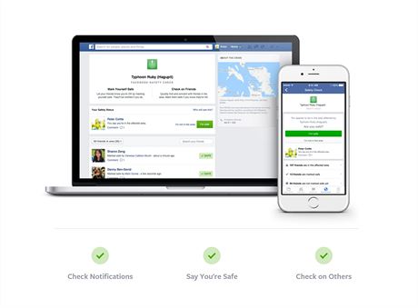 Sluba Safety Check, kterou lze pomocí Facebooku dát vdt, e jste v poádku.