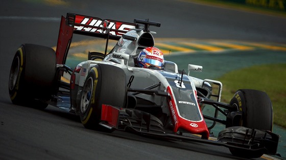 S HAASEM. Romain Grosjean pi Velké cen Austrálie F1.