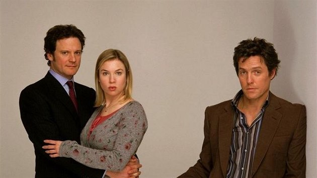 Colin Firth, Rene Zellwegerov a Hugh Grant ve filmu Bridget Jonesov  S rozumem v koncch (2004)