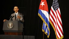 Obama enil ped plným sálem havanského Velkého divadla (22. bezna 2016)