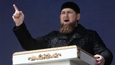 eenský vdce Ramzan Kadyrov na oslavách 13. výroí pijetí nové eenské...