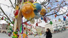 Zhruba dva a půl tisíce vajíček zdobí v Hranicích na Přerovsku velikonoční... Zhruba dva a půl tisíce vajíček zdobí v Hranicích na Přerovsku velikonoční...