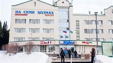 Hotel v Chanty-Mansijsku, v němž bydleli čeští biatlonisté. Hotel v Chanty-Mansijsku, v němž bydleli čeští biatlonisté.
