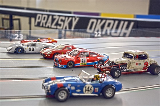 Autodráha Slot Car Racing Clubu v Tusarov ulici.