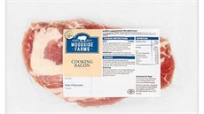 Slanina z farem Woodside. Tesco oznauje své výrobky jmény fiktivních farem.