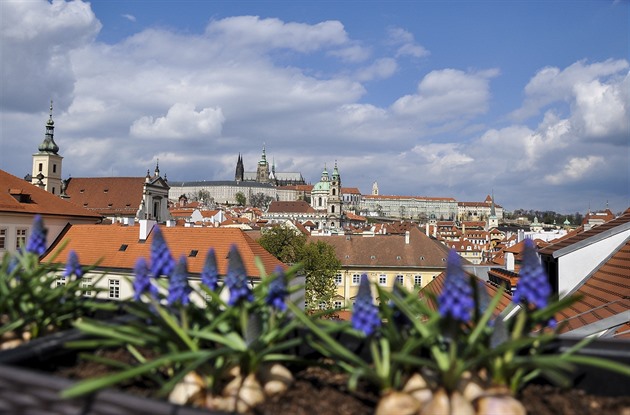 Terasa prezidentského apartmá v Mandarin Oriental Prague.