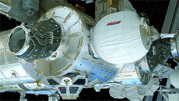 Nafukovac modul Beam je na ilustraci NASA pipojen k ISS.