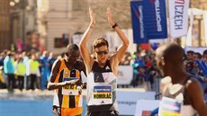 Jiří Homoláč v cíli Pražského půlmaratonu, ve kterém si vylepšil osobní rekord. Jiří Homoláč v cíli Pražského půlmaratonu, ve kterém si vylepšil osobní rekord.