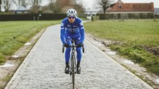 Zdeněk Štybar během tréninku na závod Kolem Flander. Zdeněk Štybar během tréninku na závod Kolem Flander.