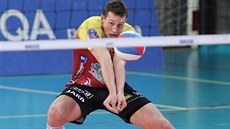 Liberecký volejbalista Jan Galabov v semifinále s Karlovarskem. Liberecký volejbalista Jan Galabov v semifinále s Karlovarskem.