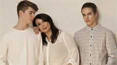 Nela Boudová a její synové Andrej a Dalibor