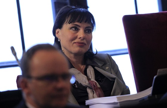 Námstkyn primátora Klára Liptáková na zasedání brnnského zastupitelstva.