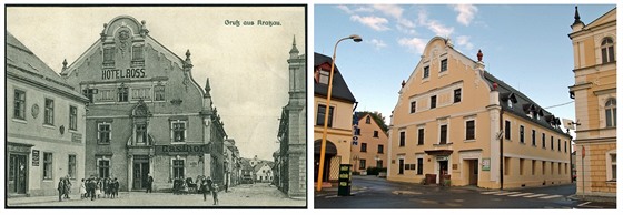 Bývalý hotel erný k. V roce 1938 v nm obdval a enil Adolf Hitler.