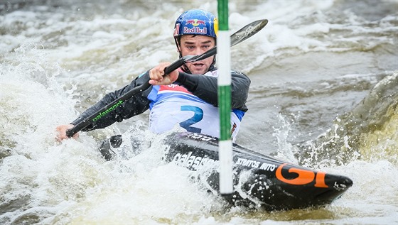 Vavinec Hradilek bhem kvalifikace vodních slalomá