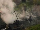 Spálenit chalupy v Hroce na Rychnovsku, kde v dubnu 2015 uhoela ena.