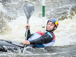 Vavinec Hradilek bhem kvalifikace vodnch slalom