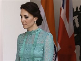 Vévodkyn Kate na setkání s indickým premiérem (Nové Dillí, 12. dubna 2016)