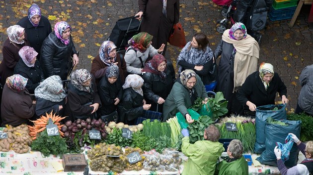 Na rozhran tvrt Neuklln a Kreutzberg se dvakrt tdn kon takzvan Tureck trh (9. bezna 2009)