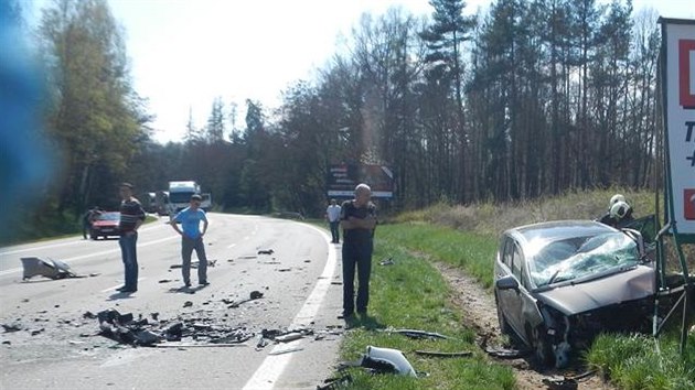 Nehoda u Borova nad Vltavou.