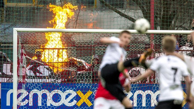 Momentka z utkn Pardubice - Hradec Krlov