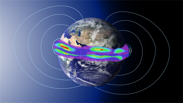 Atmosfrick vyzaovn je ovlivnn magnetickm polem Zem.