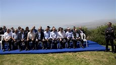Zasedání izraelské vlády se odehrálo na Golanských výinách. (17. dubna 2016)