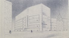 Nerealizovaný návrh budovy pro olomouckou vědeckou knihovnu od architekta... Nerealizovaný návrh budovy pro olomouckou vědeckou knihovnu od architekta...