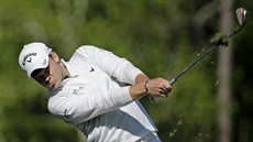 Anglický golfista Danny Willett v prbhu Masters.