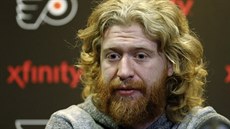 Jakub Voráček z Philadelphie hovoří se zámořskými novináři. Jakub Voráček z Philadelphie hovoří se zámořskými novináři.