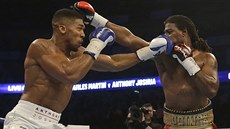 Anthony Joshua (vlevo) bojuje s Charlesem Martinem o titul šampiona těžké váhy... Anthony Joshua (vlevo) bojuje s Charlesem Martinem o titul šampiona těžké váhy...