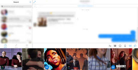 Nová aplikace Messenger pro Windows 10 nabízí i podporu posílání GIF pímo z...