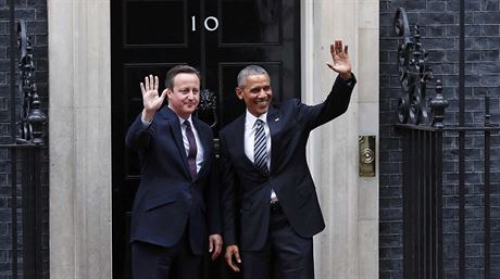 Barack Obama navtvil v Londn britskho premira Davida Camerona (22. dubna ...
