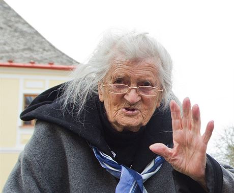 Jiina Vejnarová z Lhoty pod Hoikami oslavila sto let 24. dubna 2016.