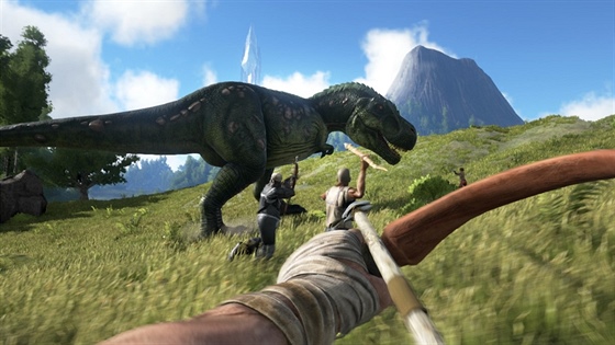 Ilustraní obrázek ze hry Ark: Survival Evolved, okolo které se spor toí.