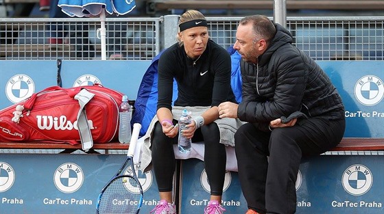 Lucie Hradeck v rozhovoru s trenrem.