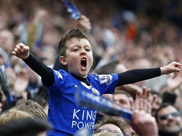 Fanouek Leicesteru City bhem utkání proti Swansea.