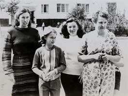 An undated family photograph shows Elena Kupriyanova (2nd L) and Valentina...