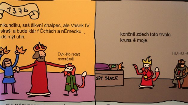 Vstava komiksu Oprski sesk historje na brnnskm hradu pilberk.