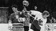 Hokejový zápas mezi eskoslovenskem a Kanadou v roce 1972.