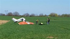 Nehoda letadla u Chráovic.