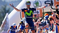 Alejandro Valverde slaví rekordní čtvrtý triumf v závodu Valonský šíp. Alejandro Valverde slaví rekordní čtvrtý triumf v závodu Valonský šíp.