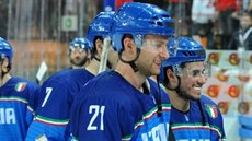 Radost italských hokejistů v Katovicích. Radost italských hokejistů v Katovicích.