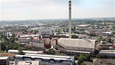 Pohled na areál olomoucké teplárny (snímek pořízený z BEO centra na třídě... Pohled na areál olomoucké teplárny (snímek pořízený z BEO centra na třídě...
