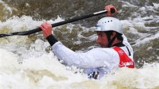 Vítězslav Gebas během kvalifikace vodních slalomářů v pražské Troji Vítězslav Gebas během kvalifikace vodních slalomářů v pražské Troji