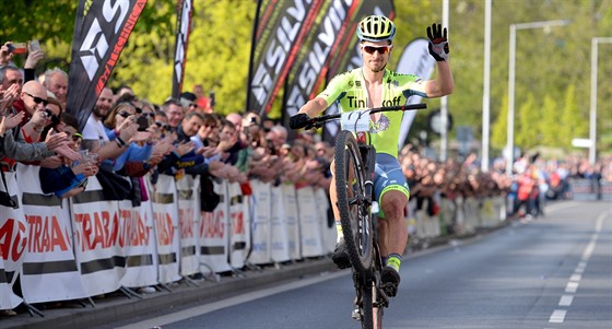 Silniní cyklista Peter Sagan vyzkouel eský pohár v cross country horských...