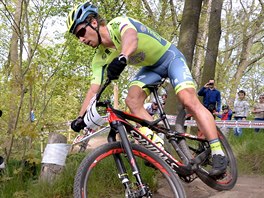 Slovensk cyklista Peter Sagan bhem eskho pohru v cross country.