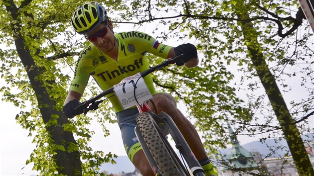 Mistr svta v silnin cyklistice Peter Sagan nasedl v Teplicch na horsk kolo.