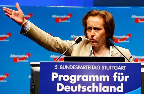 Beatrix von Storch hovo na stranickm kongresu Alternativy pro Nmecko.